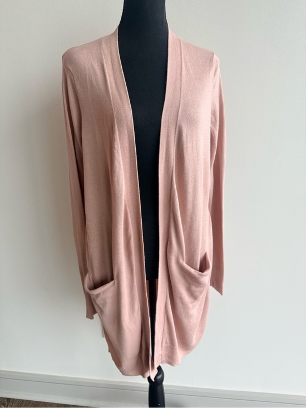Women's Open-Front Pocket Cardigan Sweater - Pink